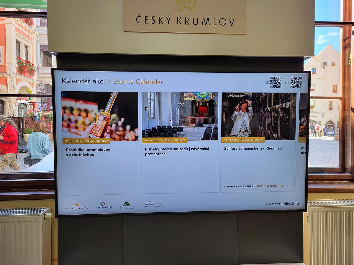 Infocentrum Český Krumlov_TV Kalendář akcí, zdroj: Infocentrum Český Krumlov