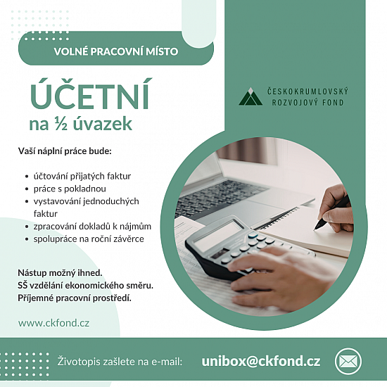 Hledáme posilu do týmu – účetní
